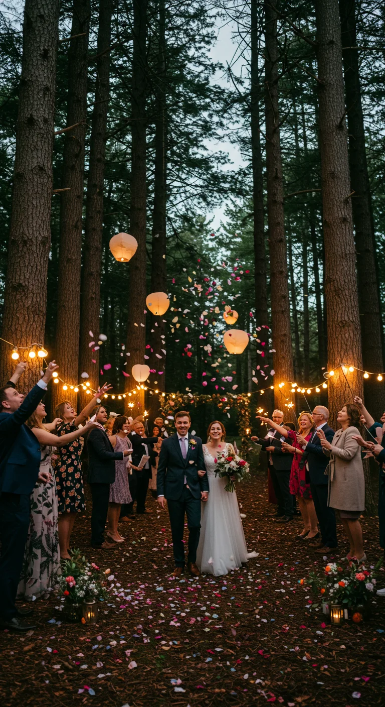 Memorable Send-offs: Creative Exit Ideas for Woodland Weddings