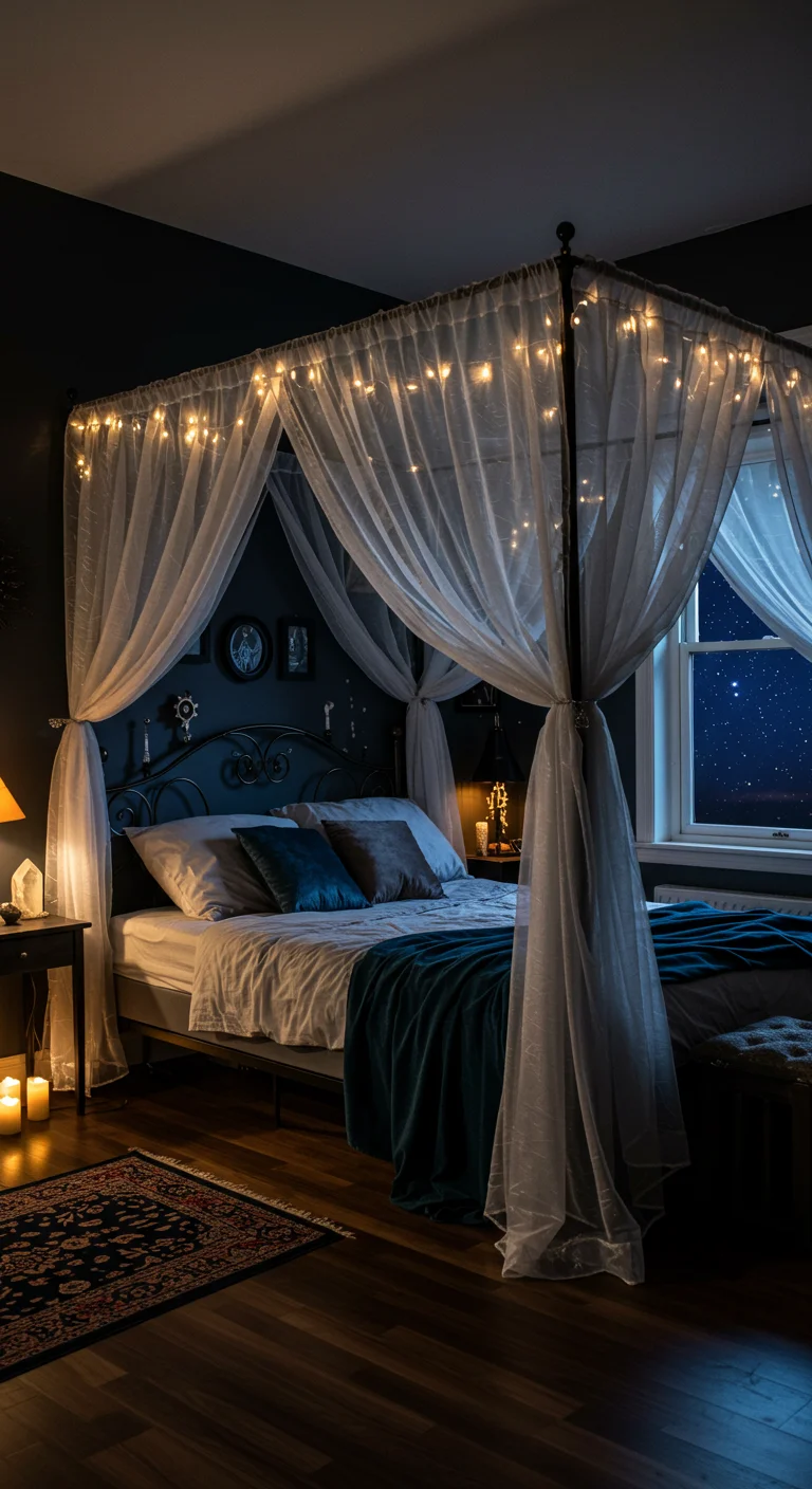 2. Celestial Canopies: Create a Dreamy Bed with Drapes