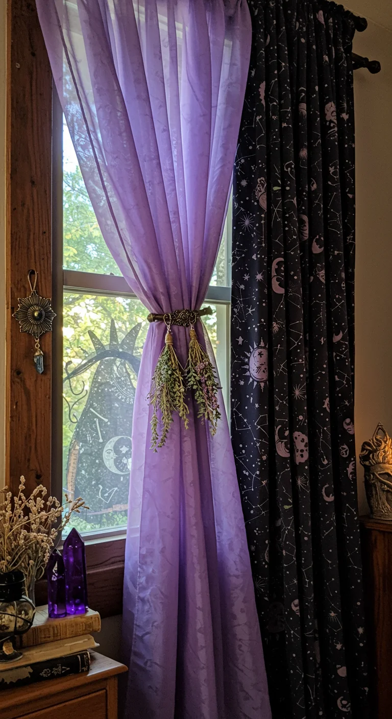 22. Witchy Window Treatments: Curtains that Enchant
