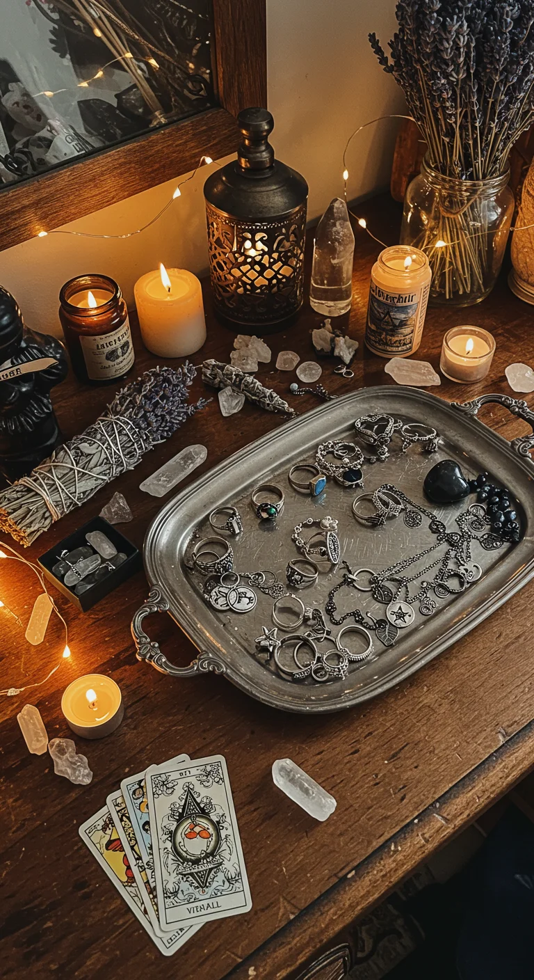 25. Vintage Jewelry Displays: Showcasing Your Witchy Accessories