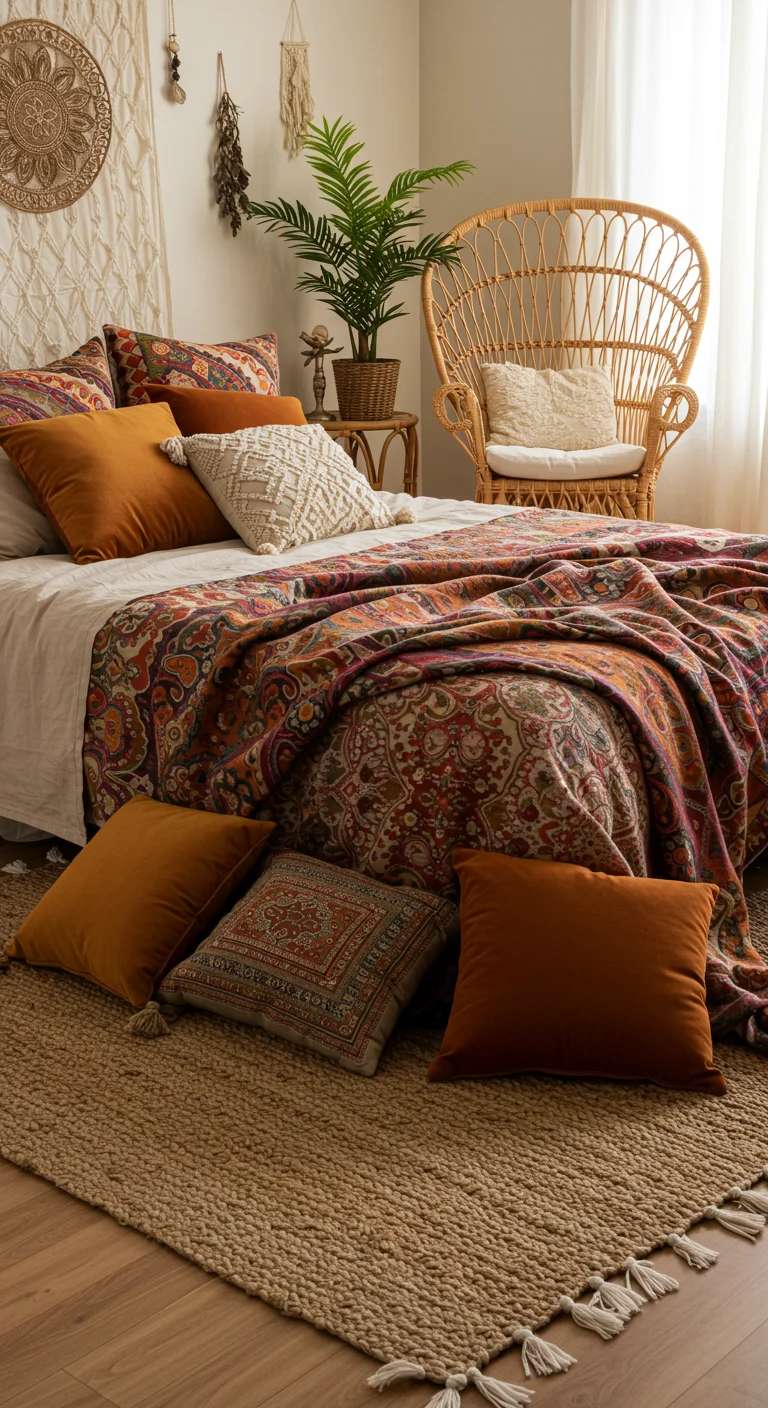 5. Layering Textiles: Blankets, Rugs, and Pillows Galore
