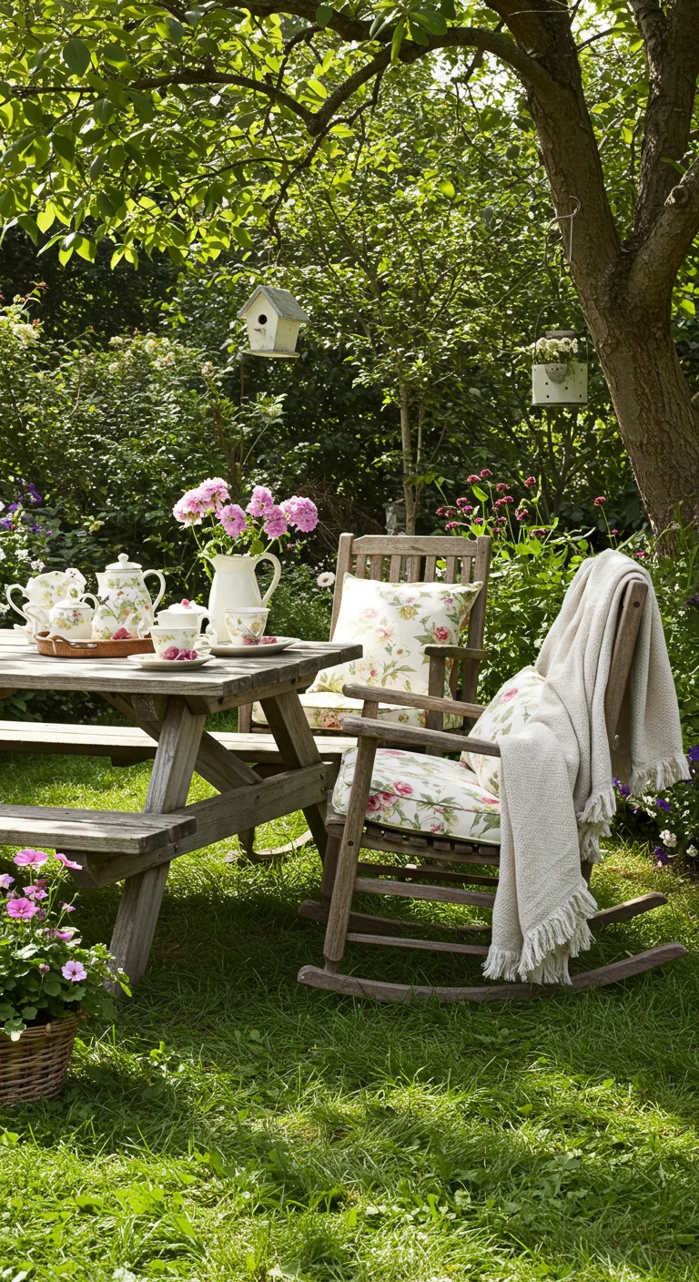4. Rustic Furniture: Choosing Timeless Garden Seating