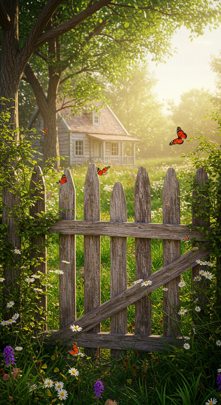 14. Rustic Fencing: Framing Your Cottagecore Retreat