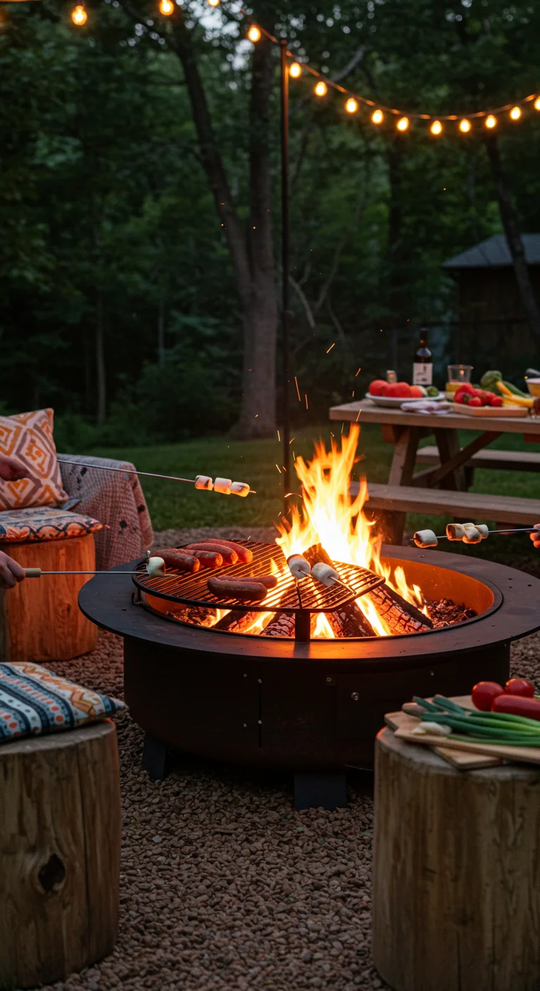 11. Family Fun: Fire Pits with Built-In Cooking Grates