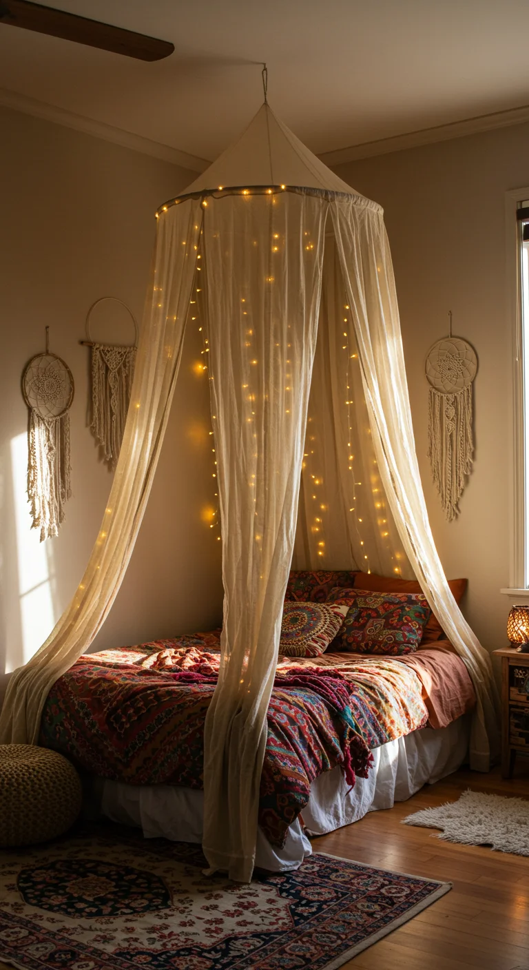 17. Canopy Dreams: Bed Drapes for a Magical Touch