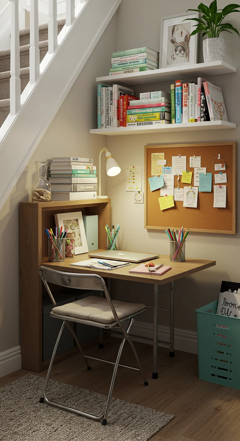 6. Organization Hacks: Keeping Your Under-Stairs Study Clutter-Free