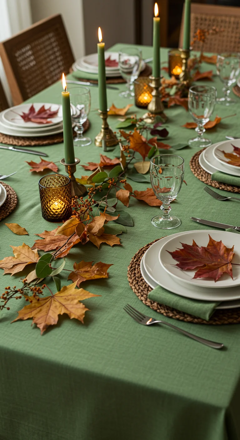 7. Seasonal Touches: Adding Fall Leaves to Your Sage Decor