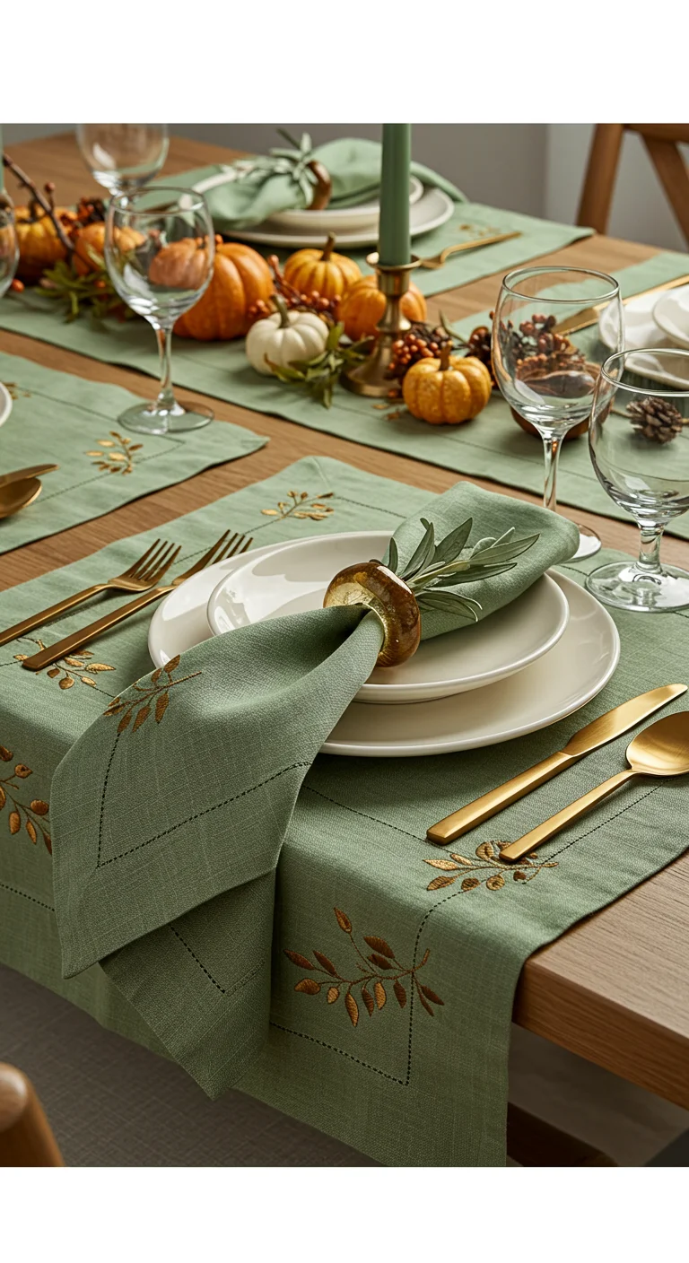 13. Elegant Place Mats: The Finishing Touch for Sage Settings