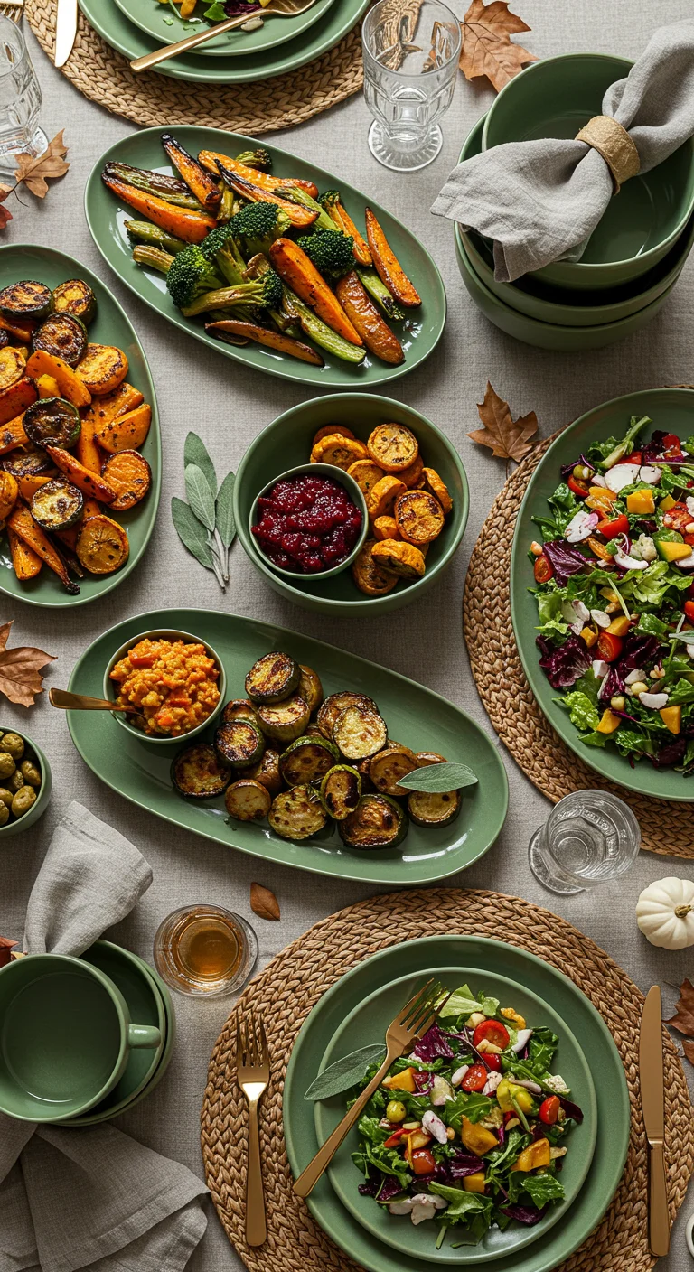 18. Unique Serving Dishes: Showcasing Sage Green Platters and Bowls