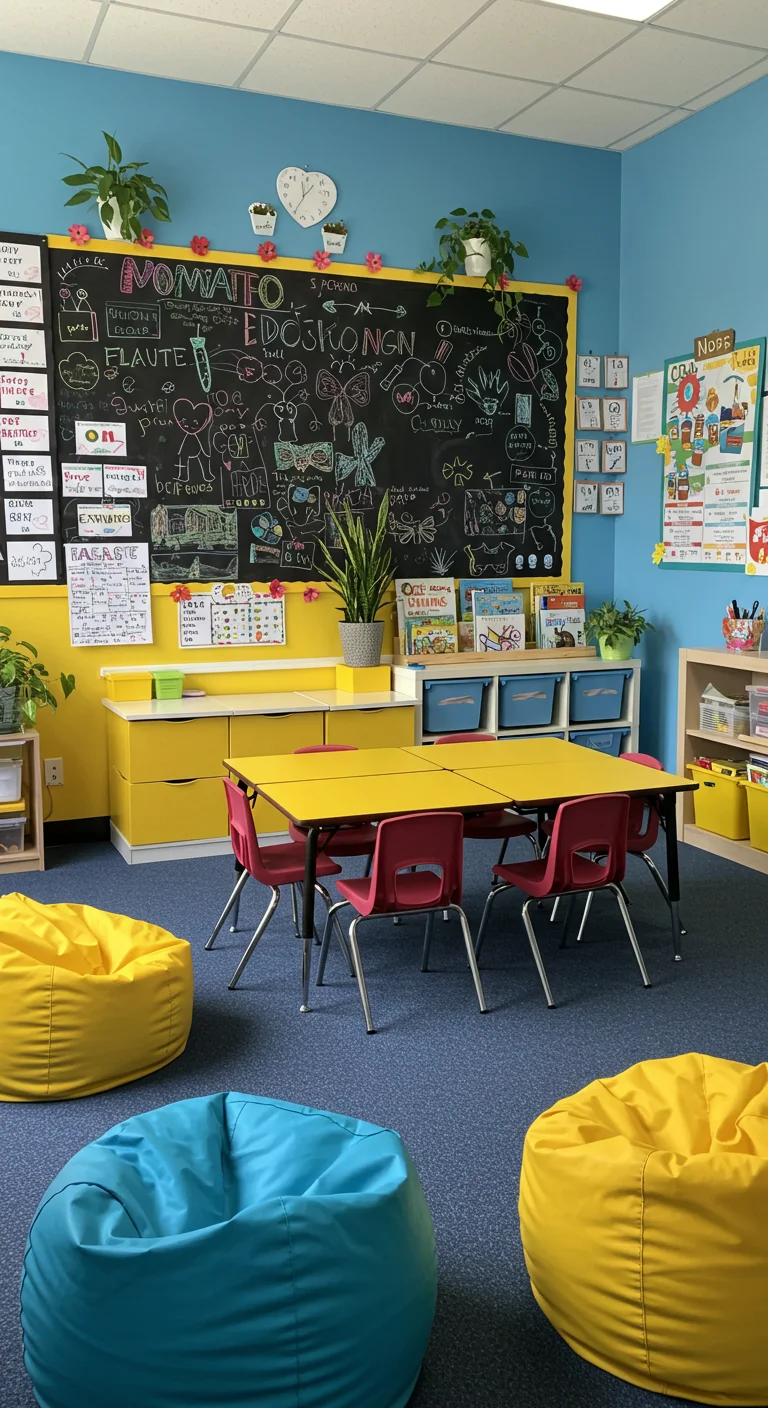 20. Colorful Classroom: A Fun Learning Space for Homeschoolers