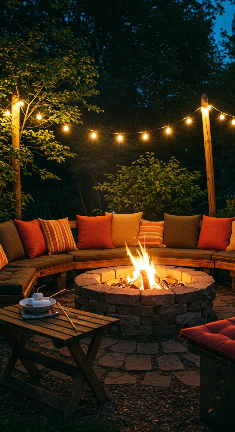 16. Cozy Fire Pits: Gathering Spaces for Evening Magic