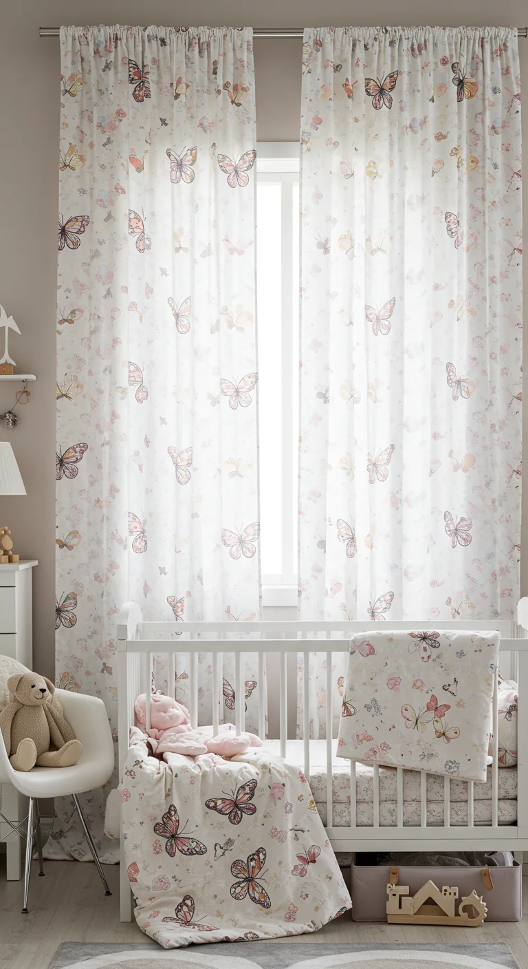 11. Charming Butterfly Curtains: Filtering Light with Elegance