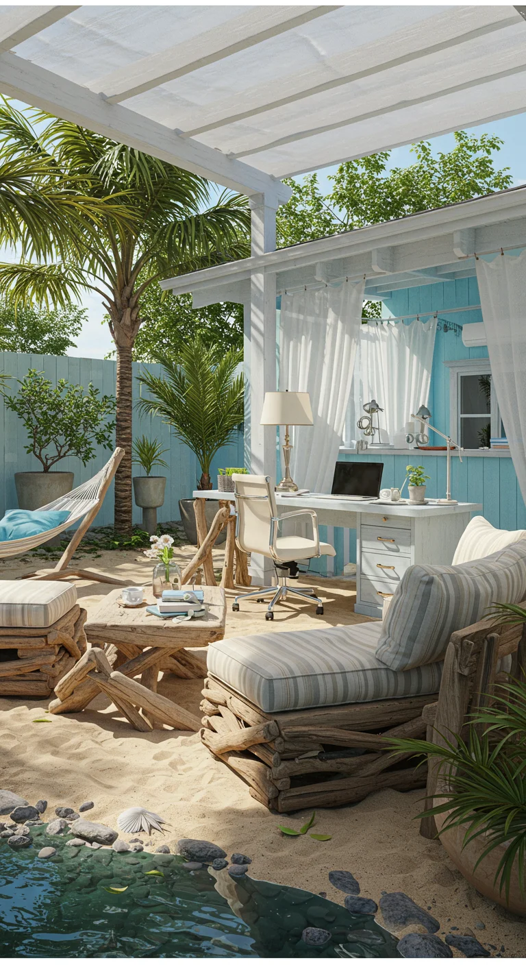 9. Beachy Vibes: A Coastal-Inspired Workspace
