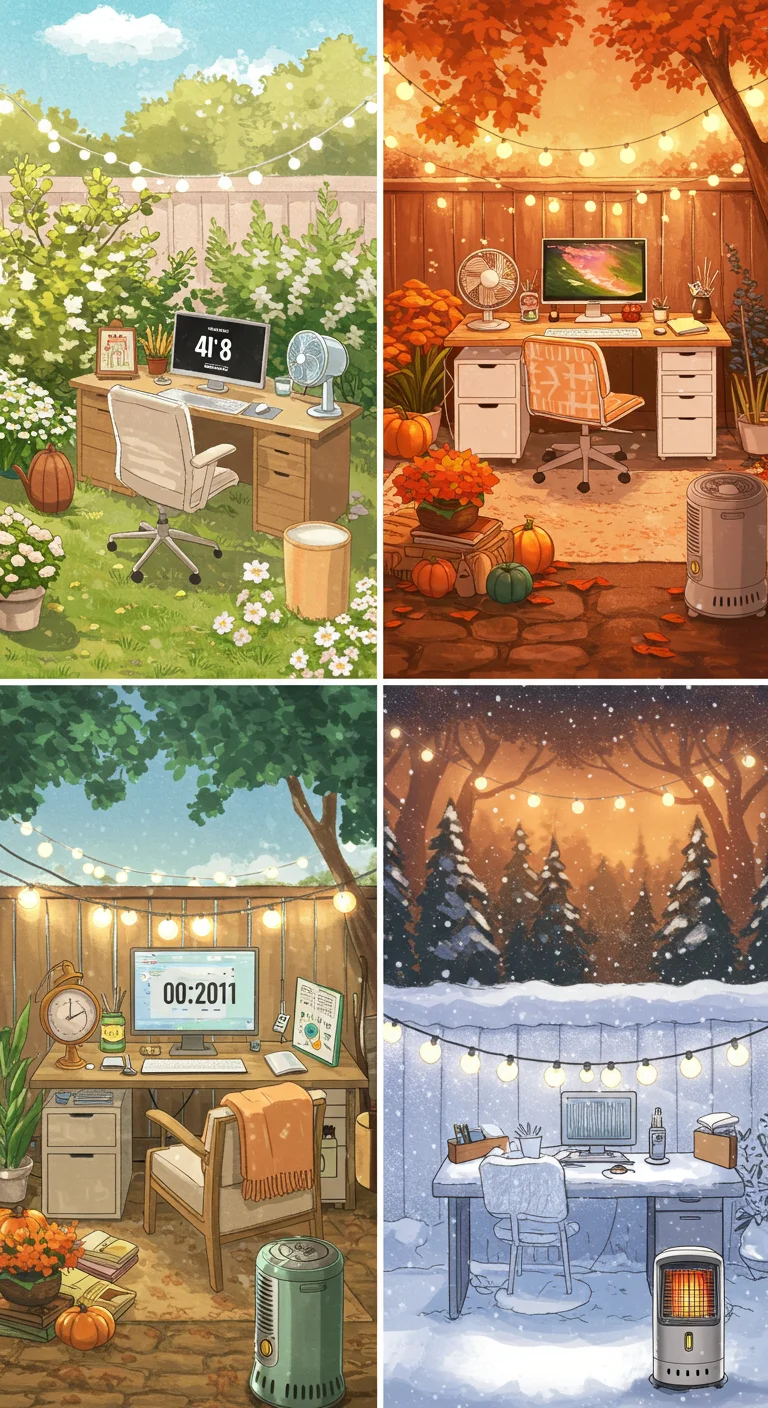 25. Seasonal Serenity: Adapting Your Office for Every Season