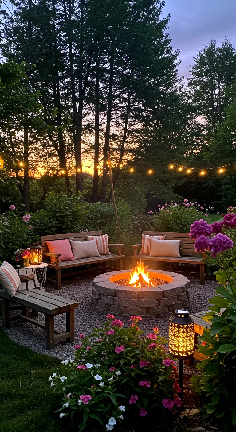 9. Natural Surroundings: Fire Pit in the Garden