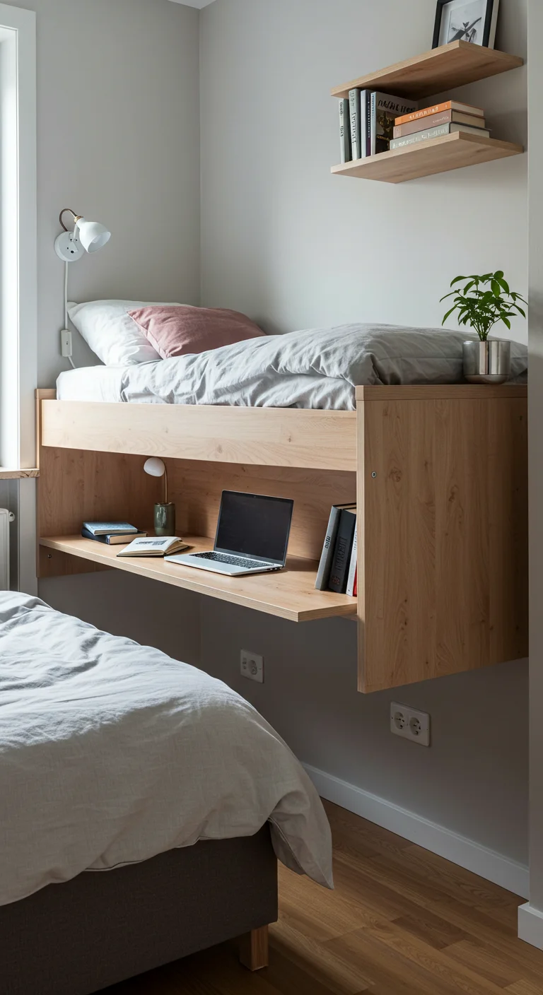 8. Wall-Mounted Desks: Workspaces that Don’t Clutter
