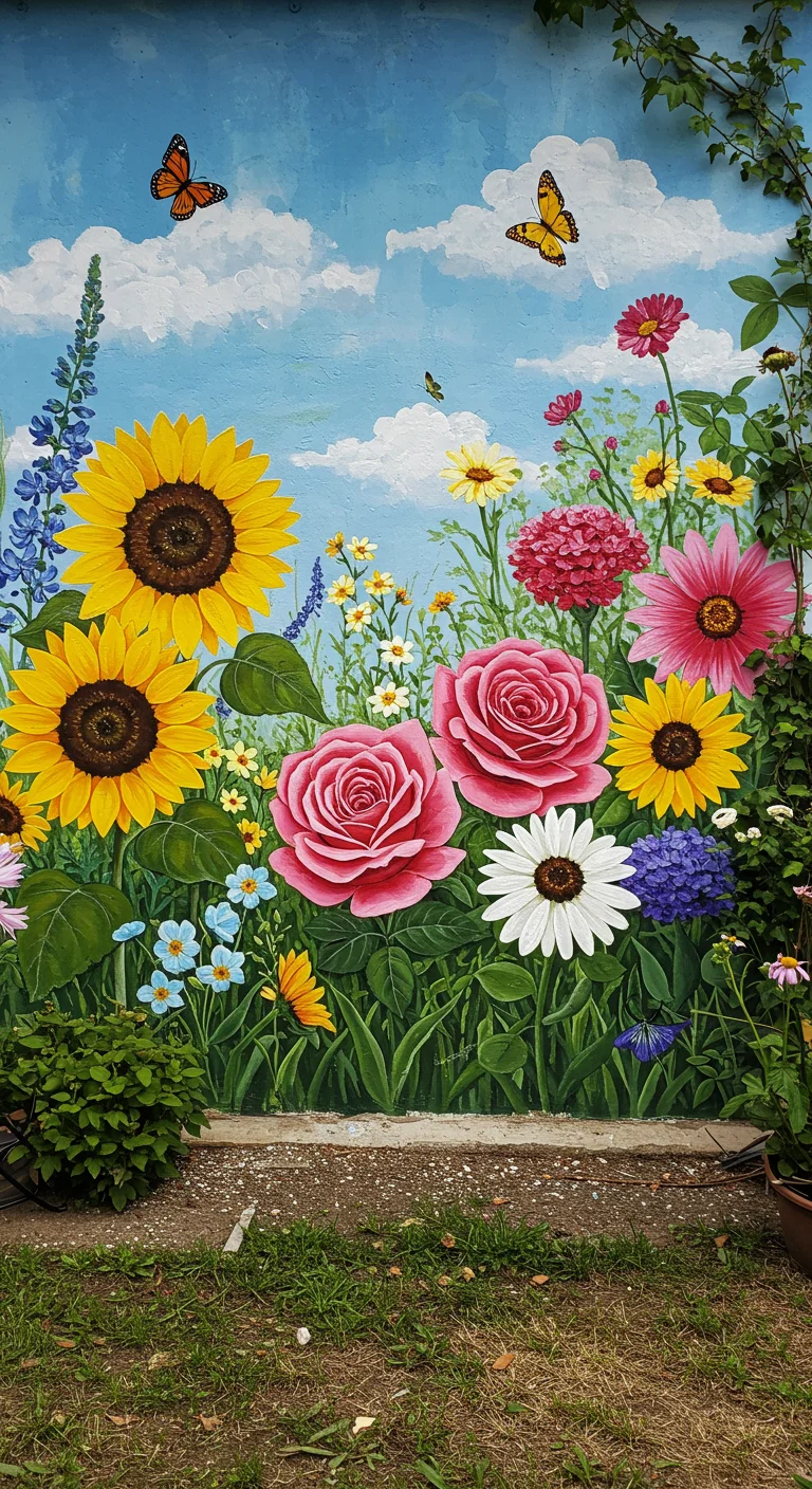 4. Floral Fantasies: Bringing Blooms to Life on Walls