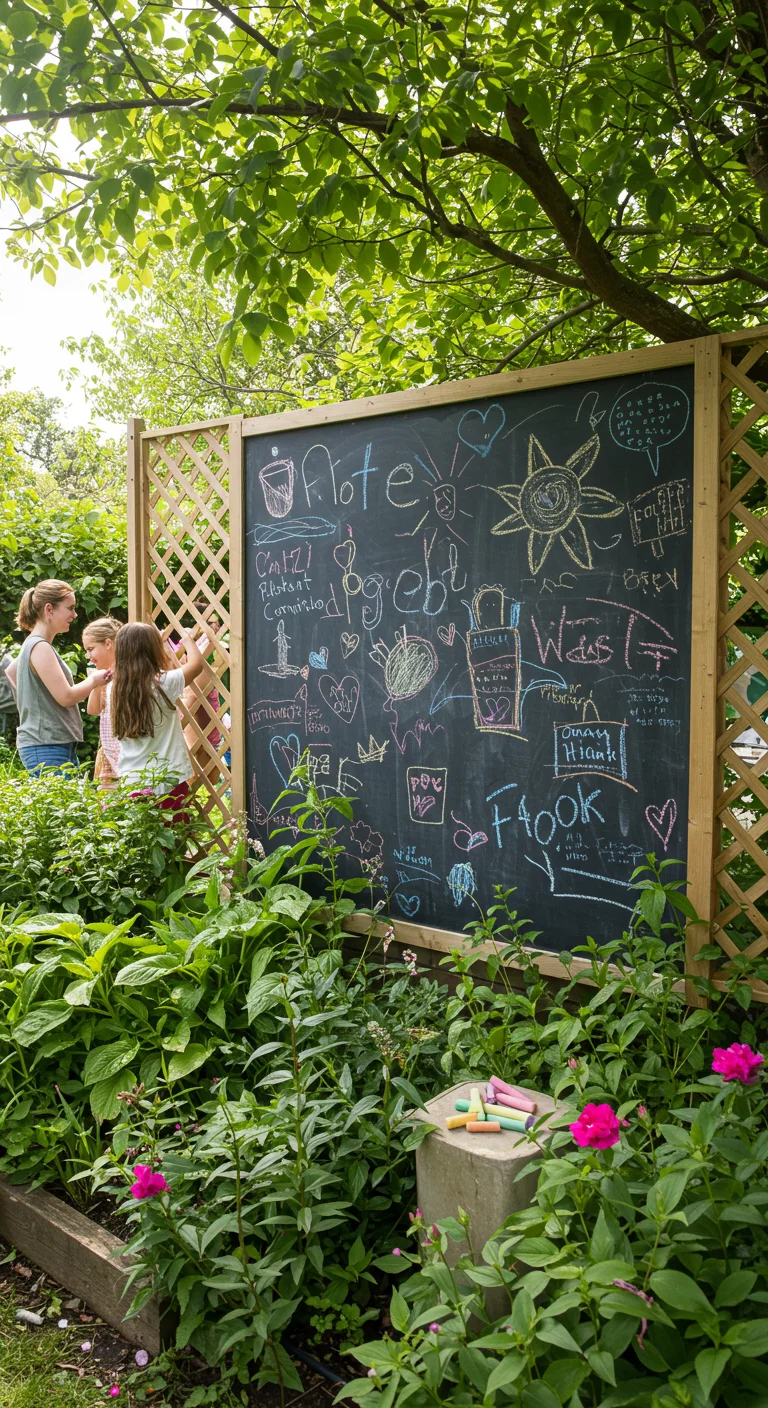 12. DIY Chalkboard Walls: Interactive Art in Your Garden