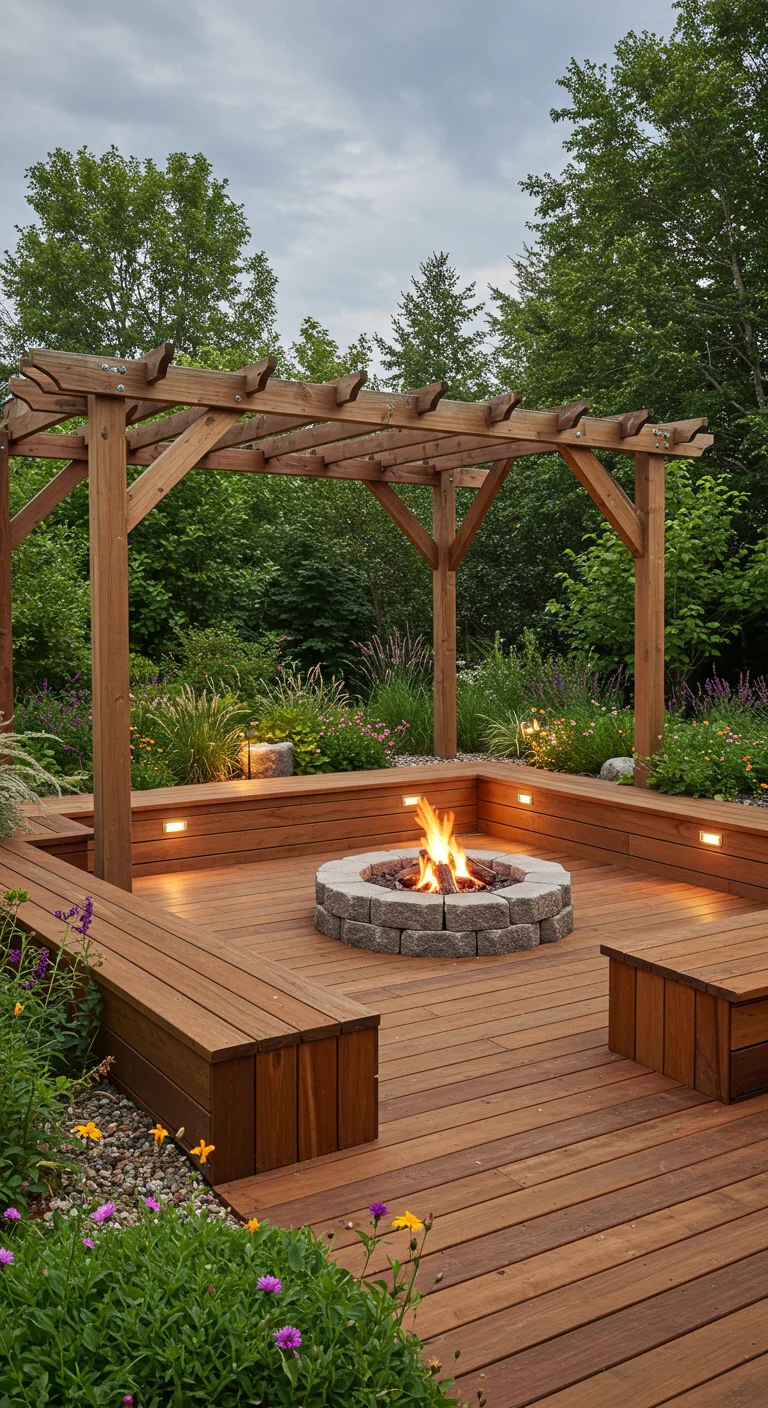 1. Rustic Charm: Embracing Nature with Wooden Patios