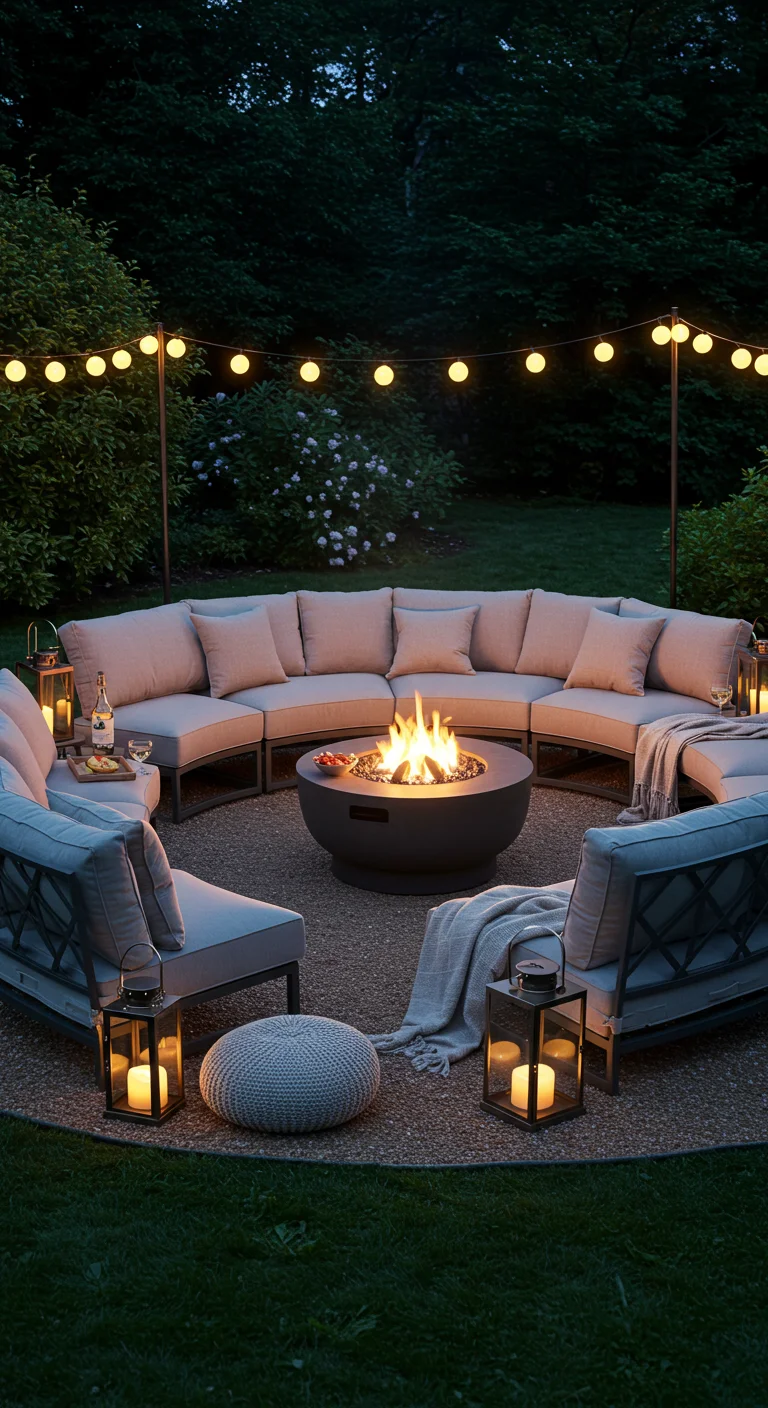 9. Fire Pit Furniture: Cozy Arrangements for Evening Gatherings