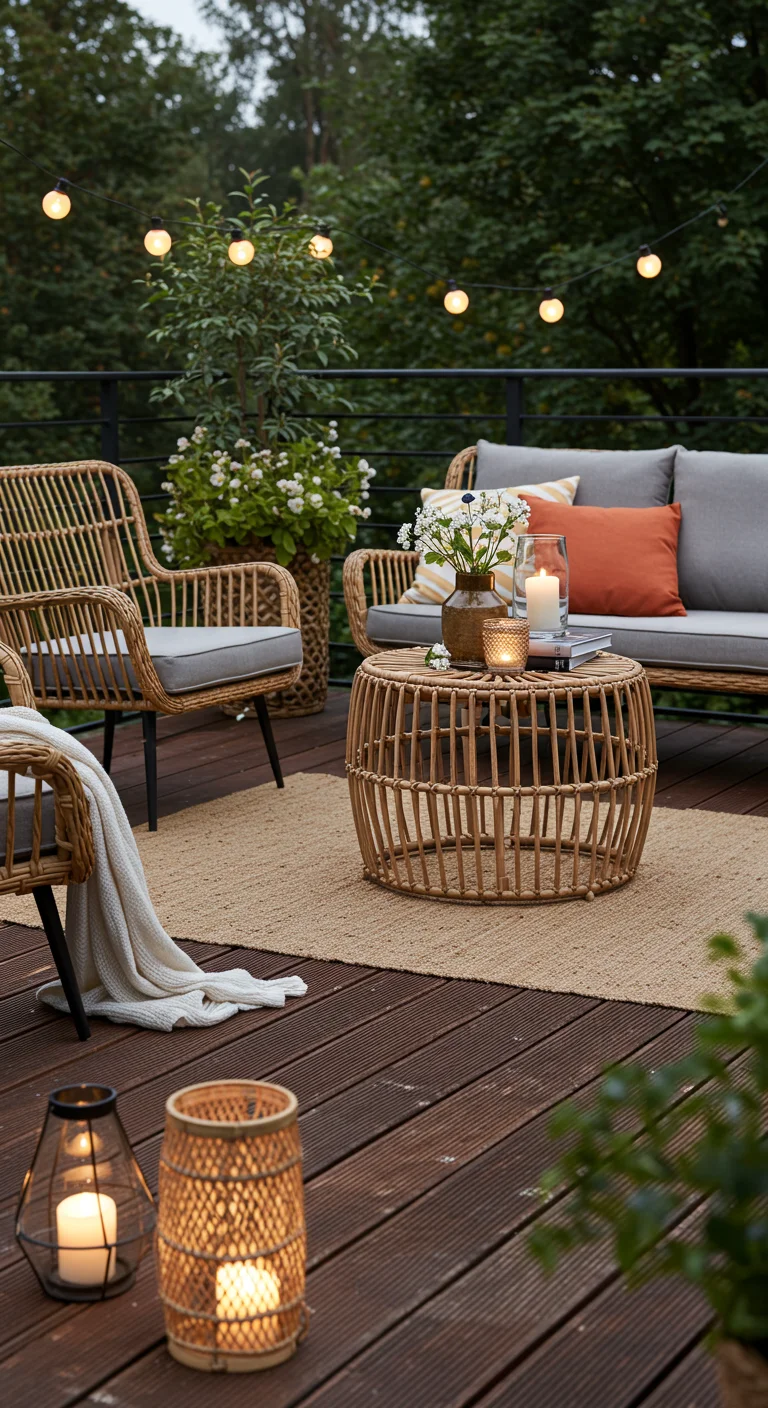 12. Textured Elegance: Woven Rattan for a Touch of Luxury