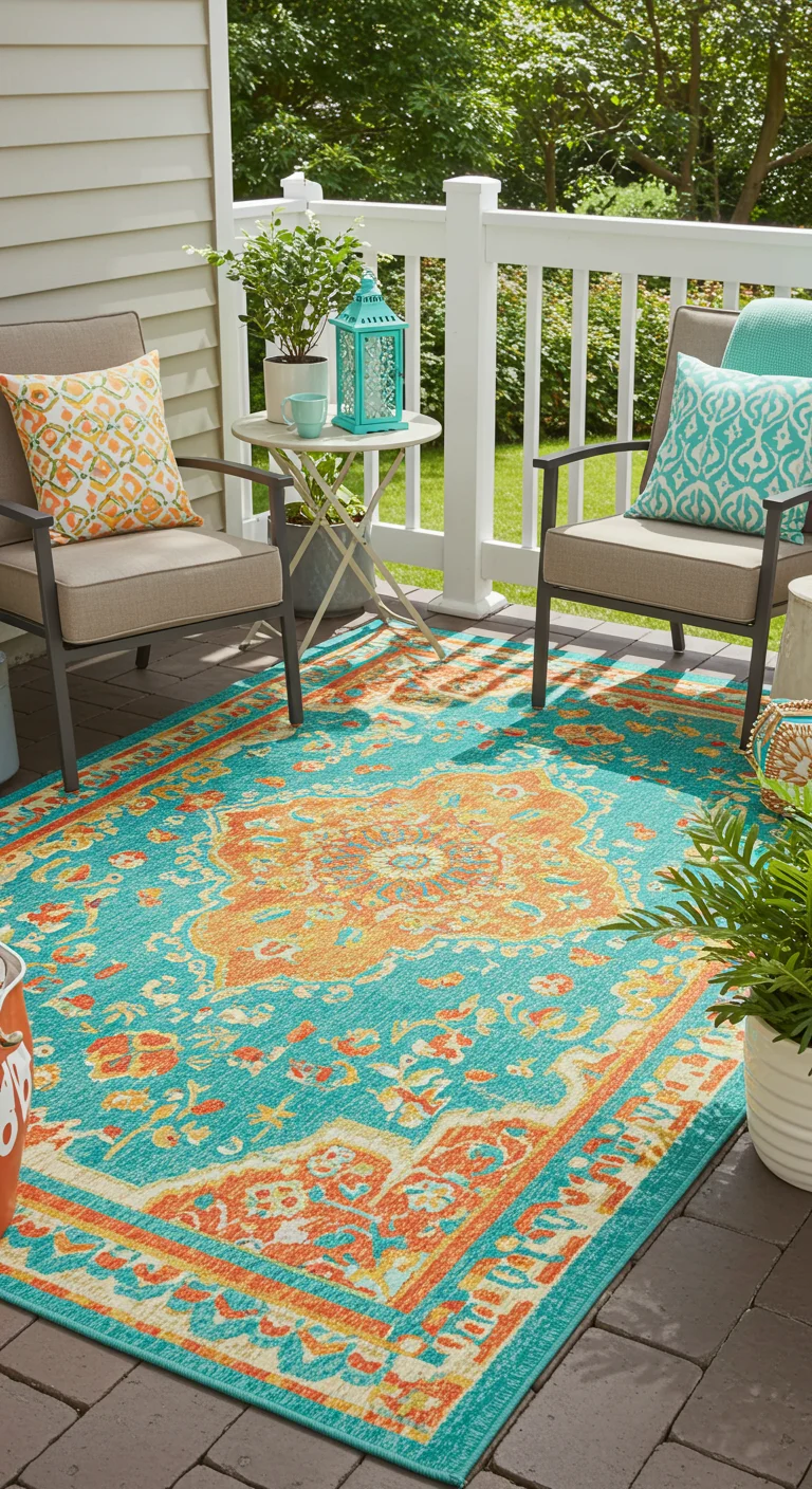 5. Colorful Outdoor Rugs: Adding Comfort and Style Without Breaking the Bank
