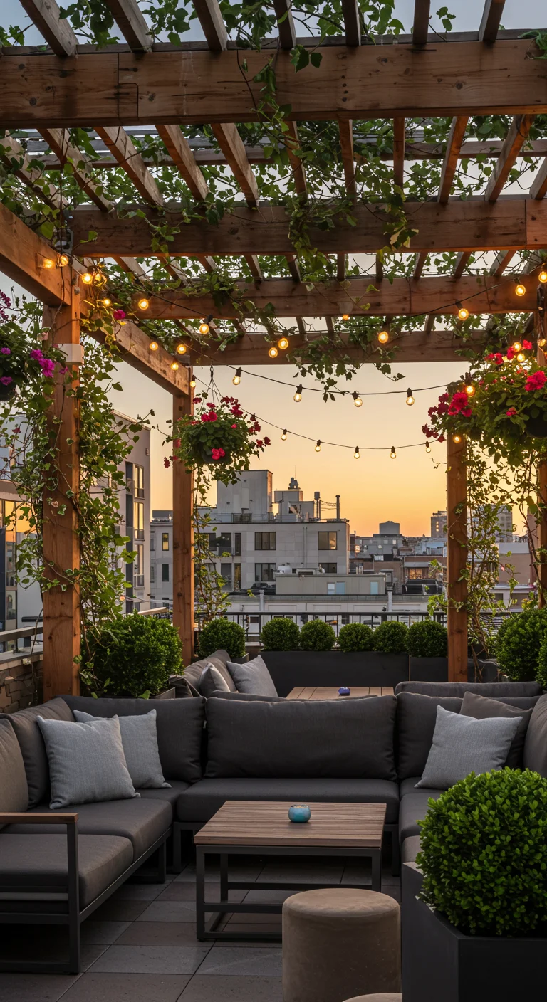 5. Chic Urban Oasis: Pergolas in the City