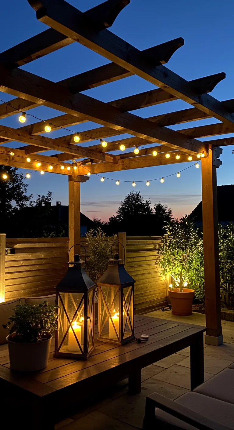 7. Dramatic Lighting: Illuminate Your Outdoor Retreat