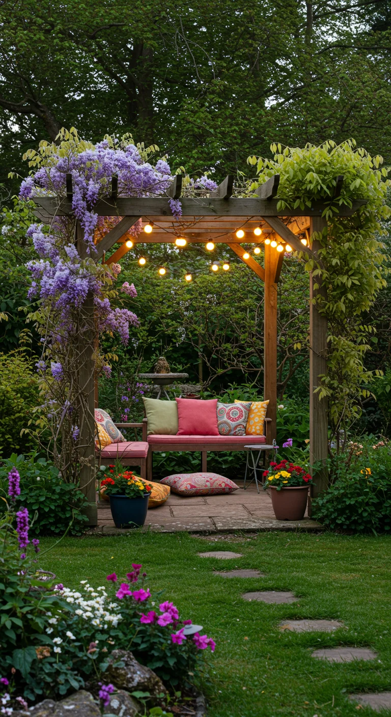 10. Garden Hideaways: Pergolas Surrounded by Nature