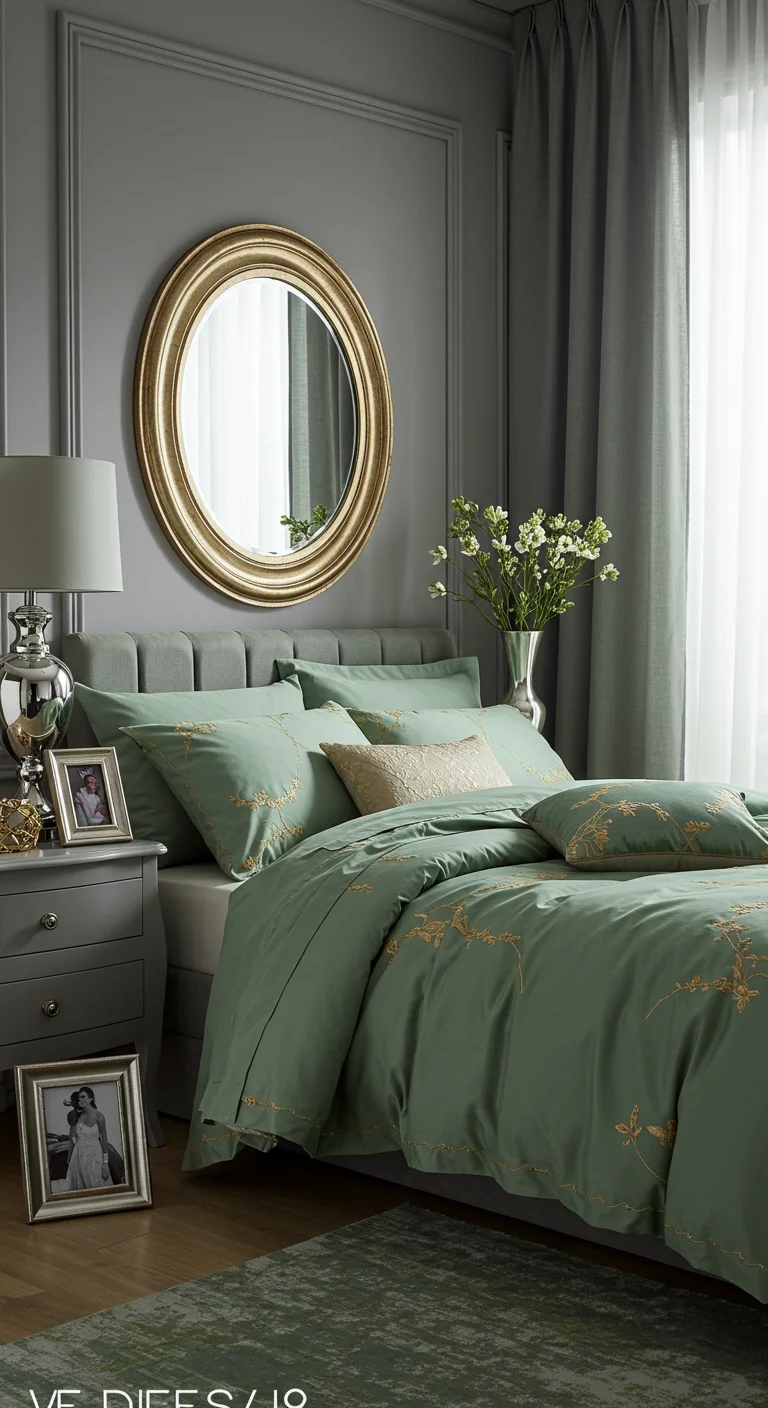 15. Mixing Metals: Silver and Gold in Sage and Grey Decor
