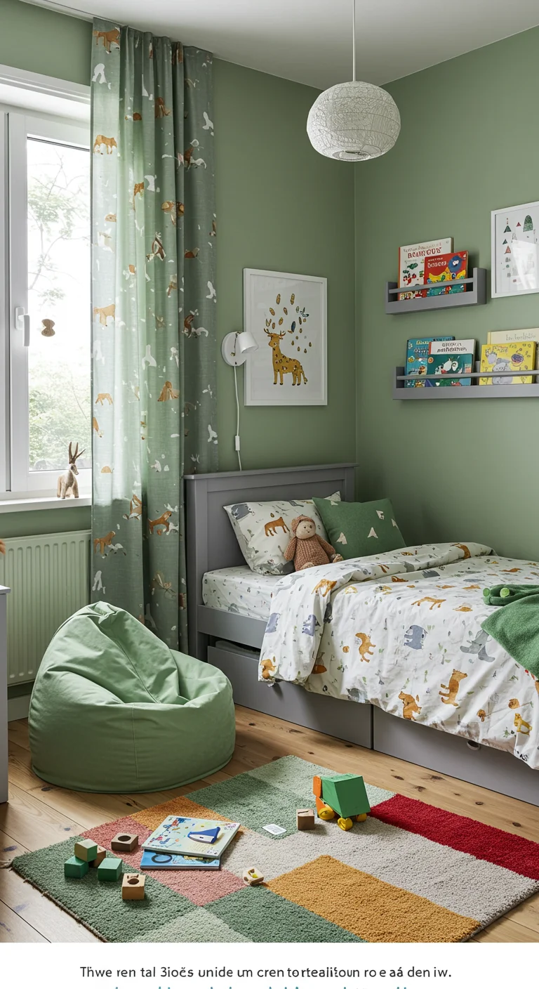 25. Children's Rooms: Playful Sage and Grey Designs