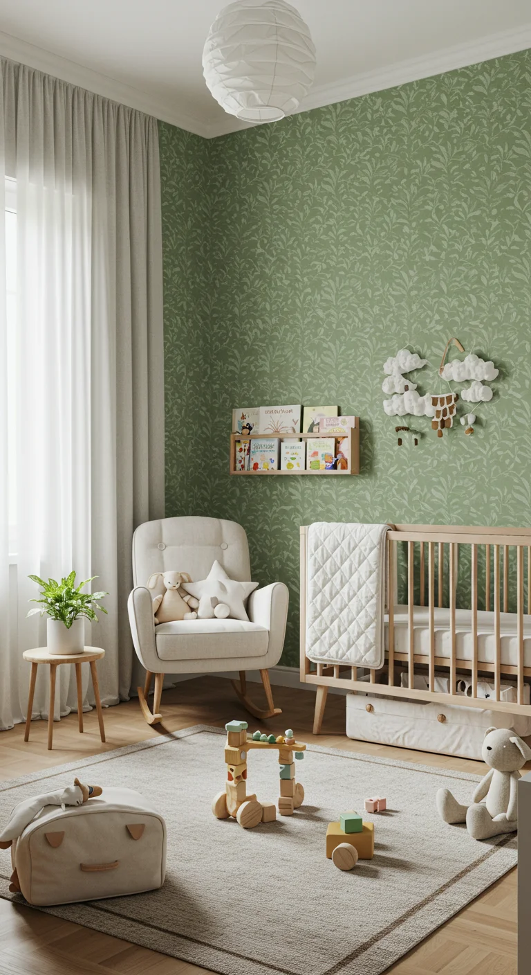 1. Embrace Nature: Sage Green Wallpaper Wonders