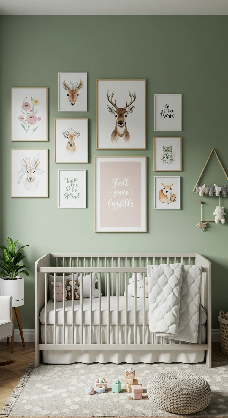 10. Wall Art: Inspiring Sage Green Nursery Prints