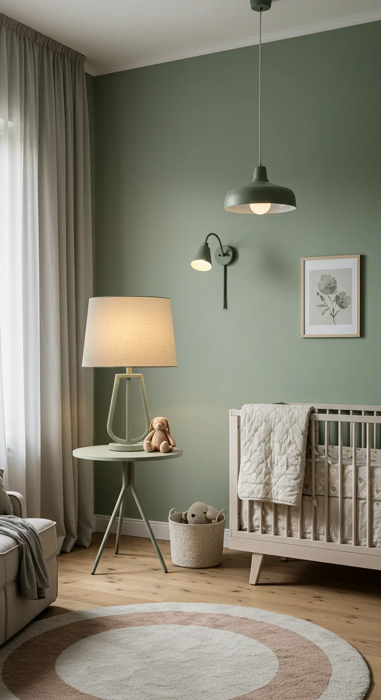 12. Lighting Matters: Sage Green Lamps and Fixtures