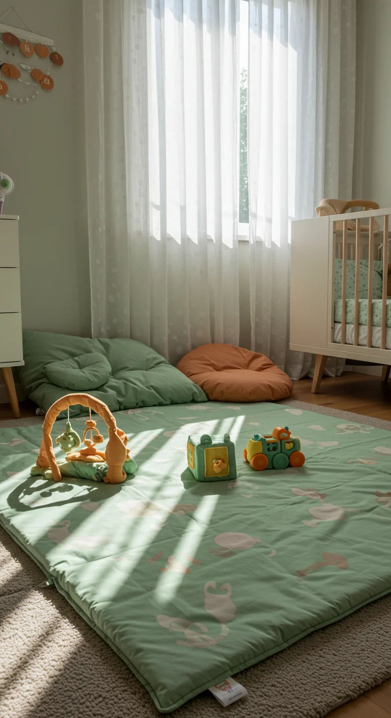 17. Play Areas: Sage Green Play Mats for Safe Fun