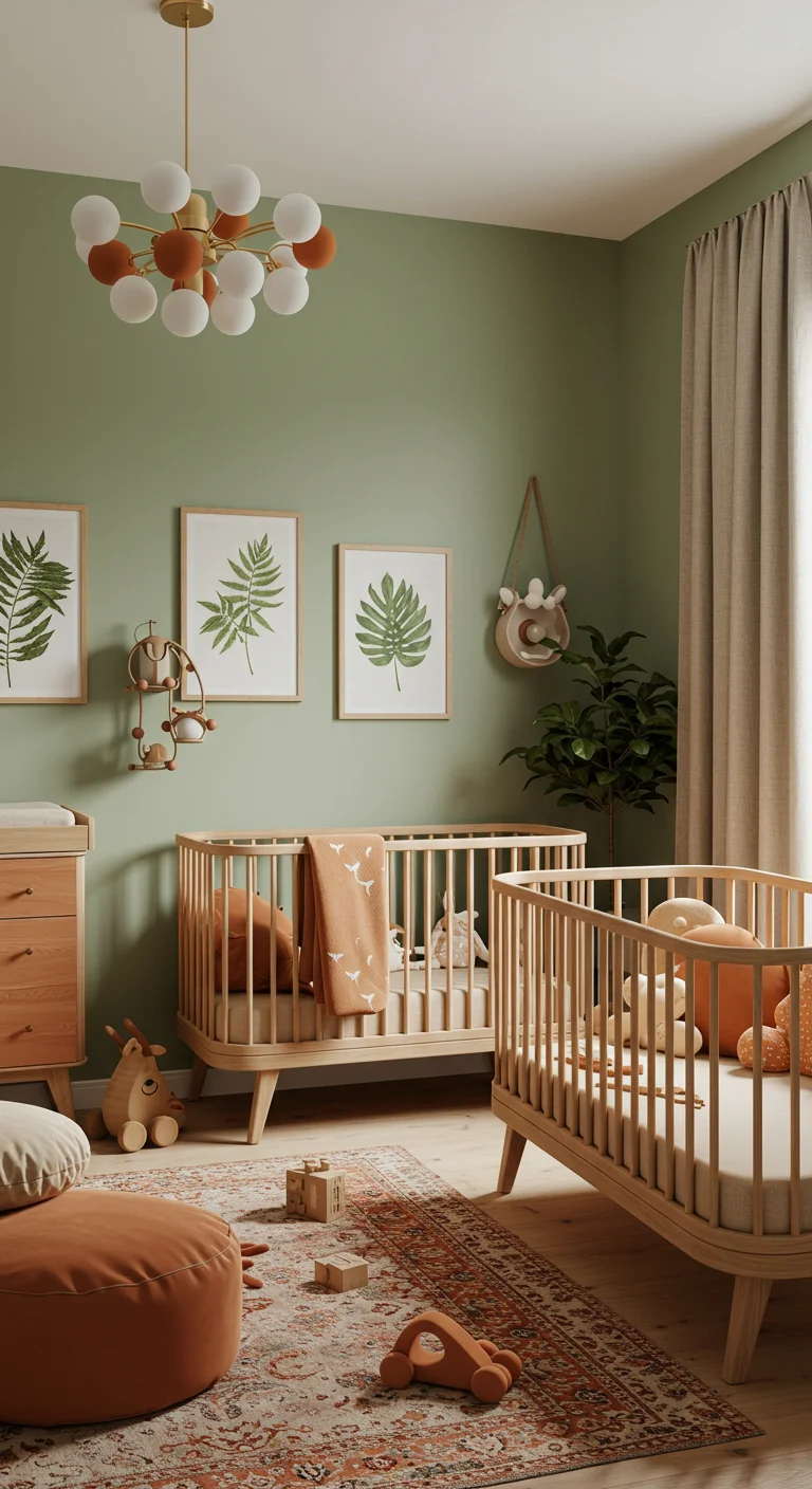 33. Nature's Palette: Sage Green with Earthy Tones