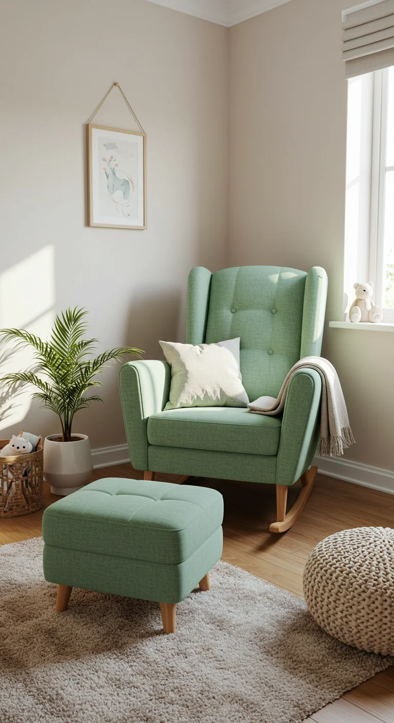 43. Comfy Seating: Sage Green Rocking Chairs and Gliders