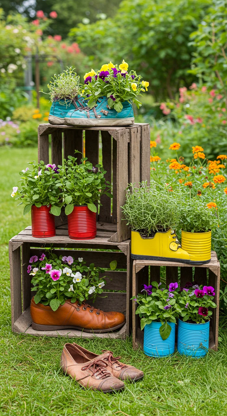 3. Upcycled Planters: Eco-Friendly Flower Pots