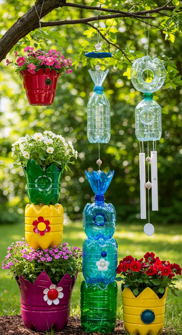 12. Recycled Bottle Art: Eco-Chic Decor Ideas