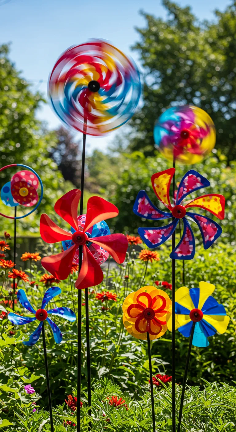 13. Whimsical Wind Spinners: Movement and Color in the Breeze