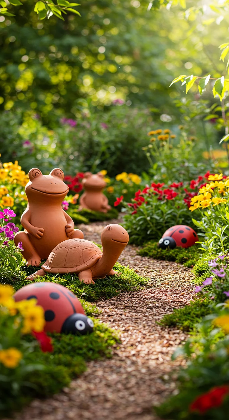 18. Terracotta Critters: Adorable Garden Companions