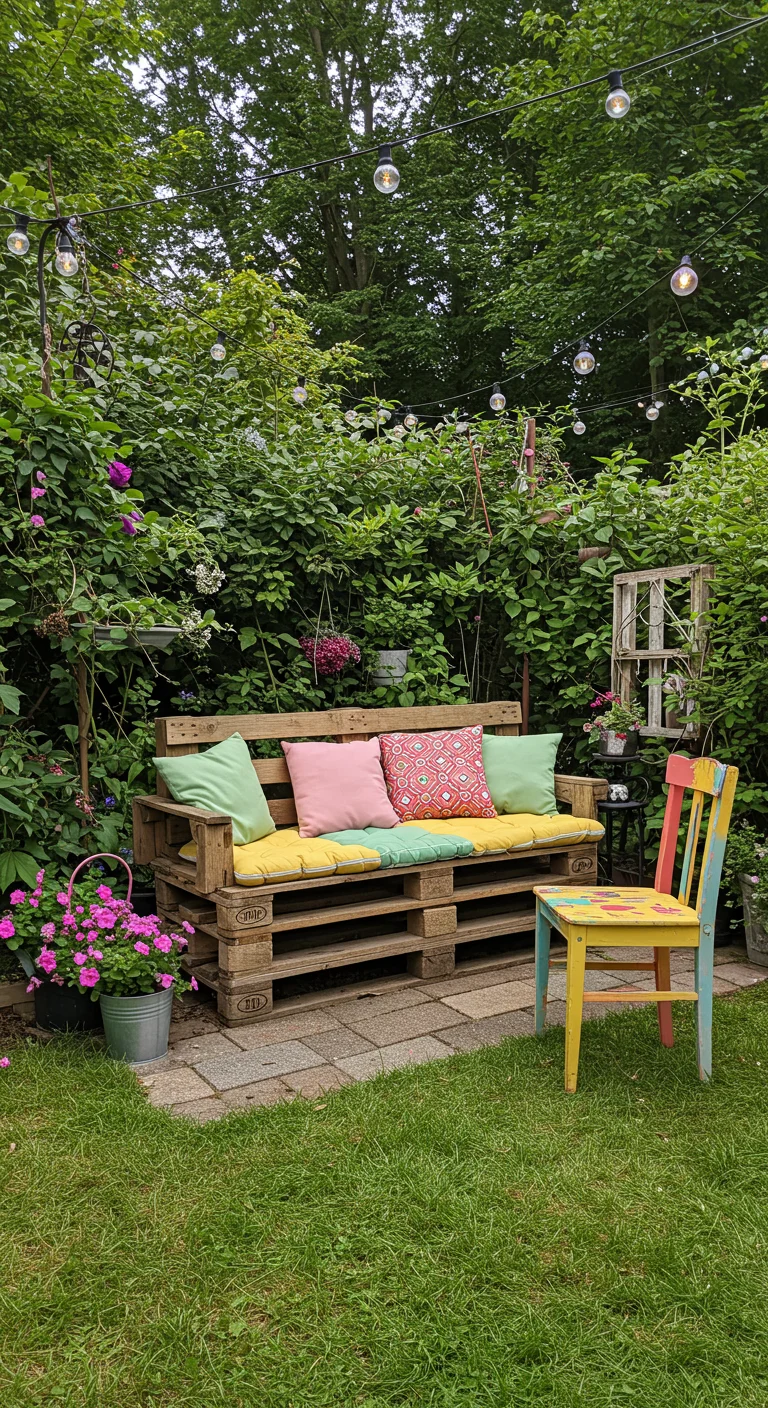 20. Upcycled Furniture: Outdoor Seating with Style