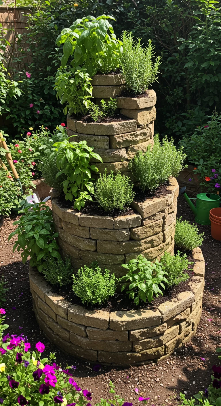 31. Herb Spiral Gardens: Culinary Art in Motion