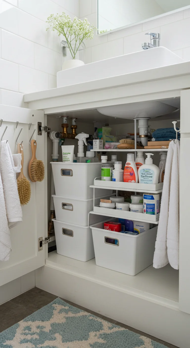 2. Under-the-Sink Magic: Clever Cabinet Organizers