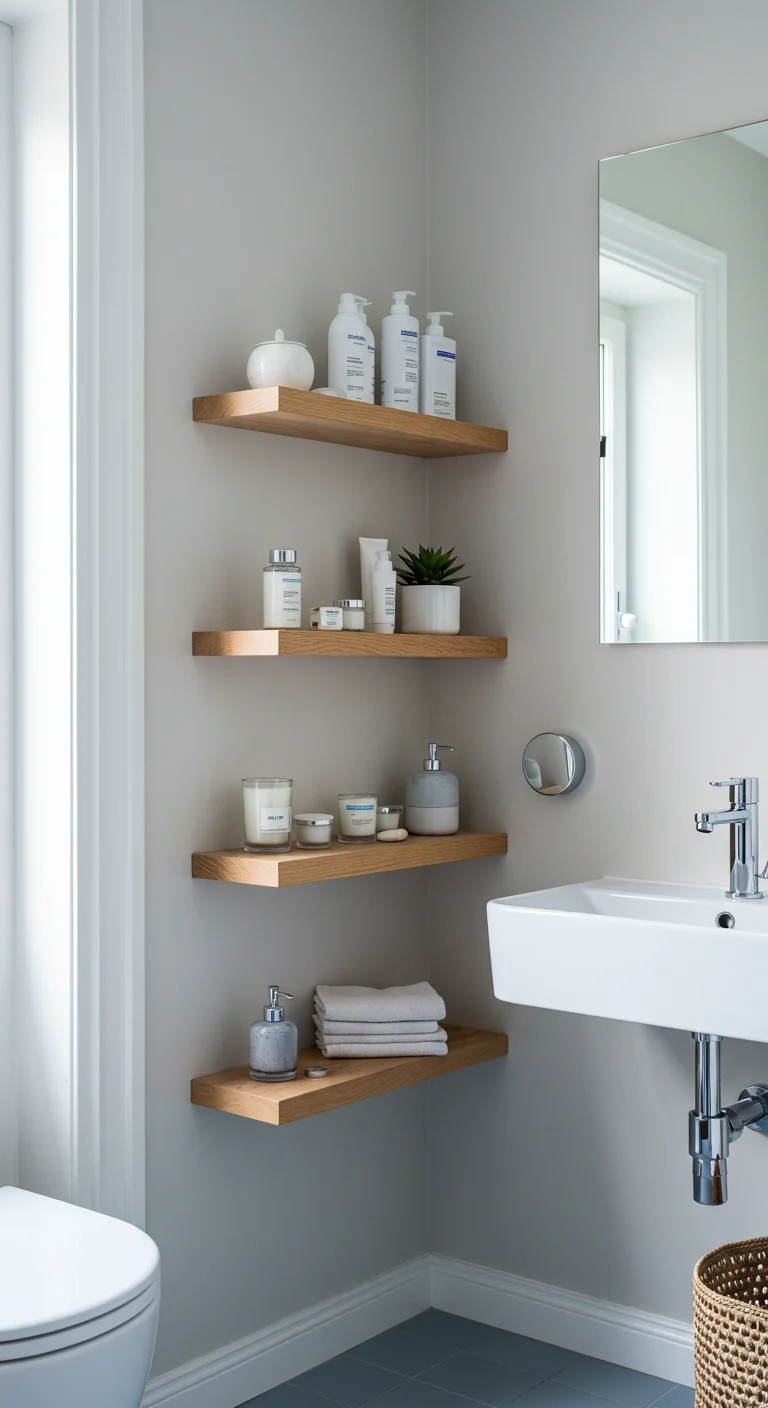 3. Floating Shelves: Style Meets Functionality