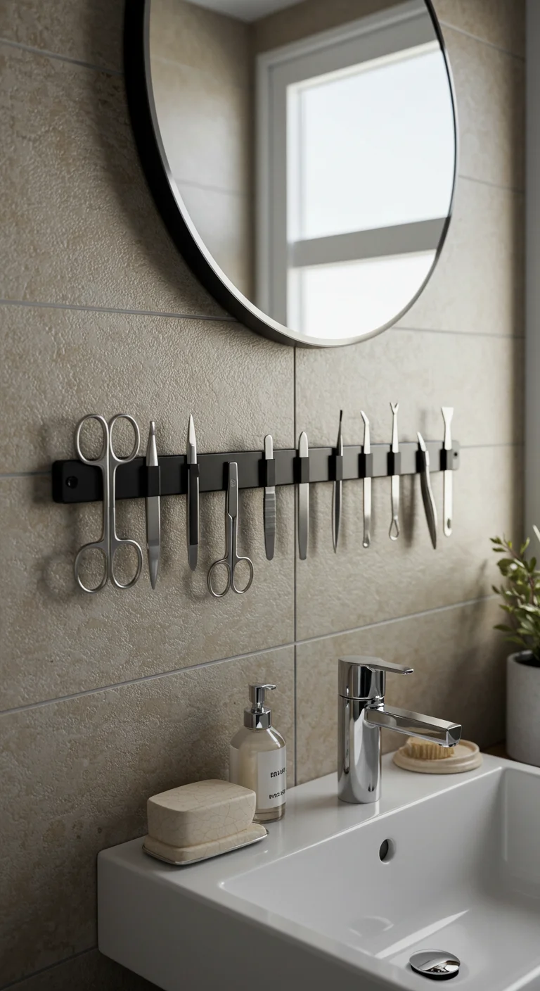8. Magnetic Strips: A Smart Way to Organize Tools