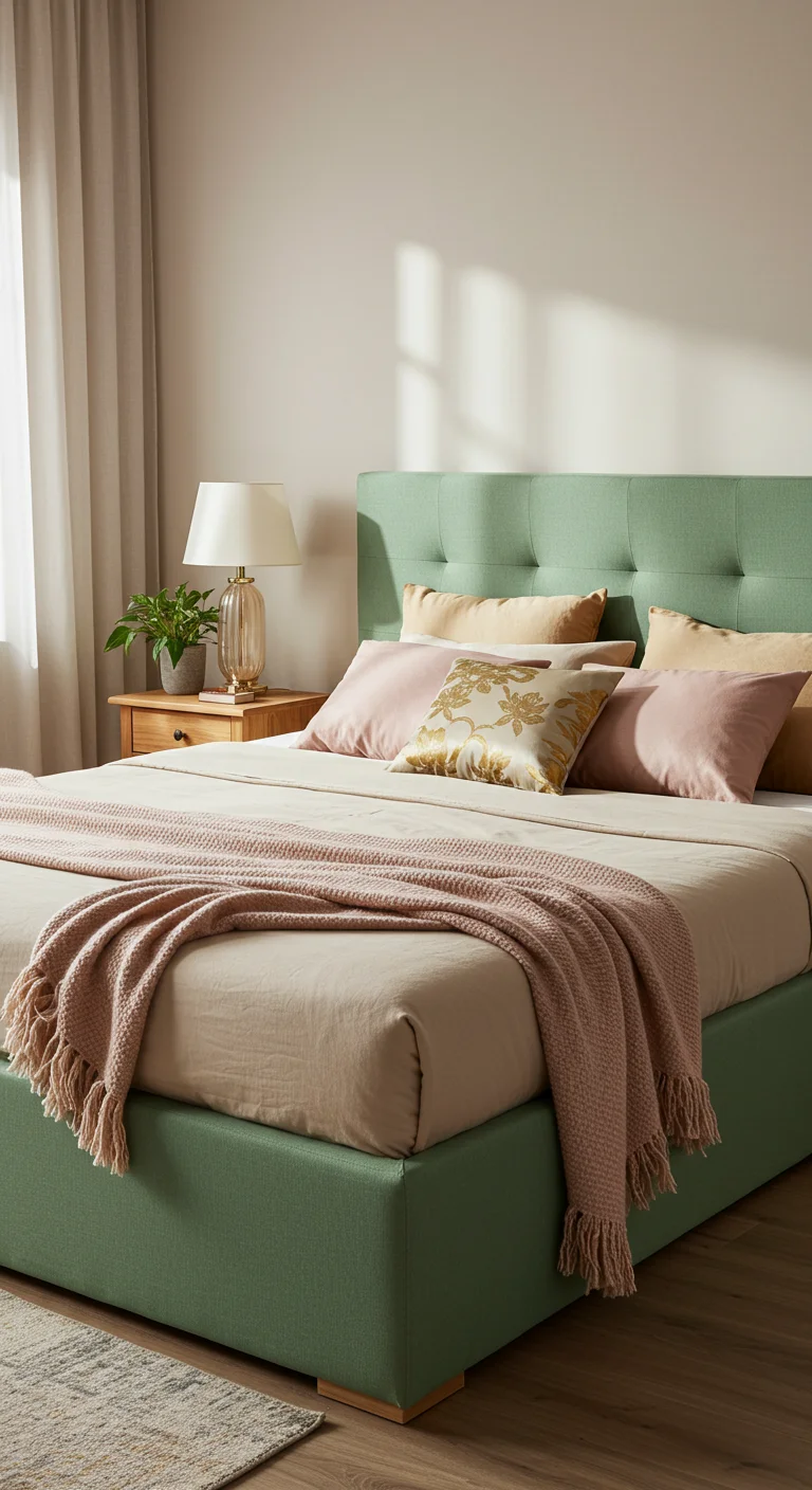 4. Furniture Focus: A Sage Green Bed Frame