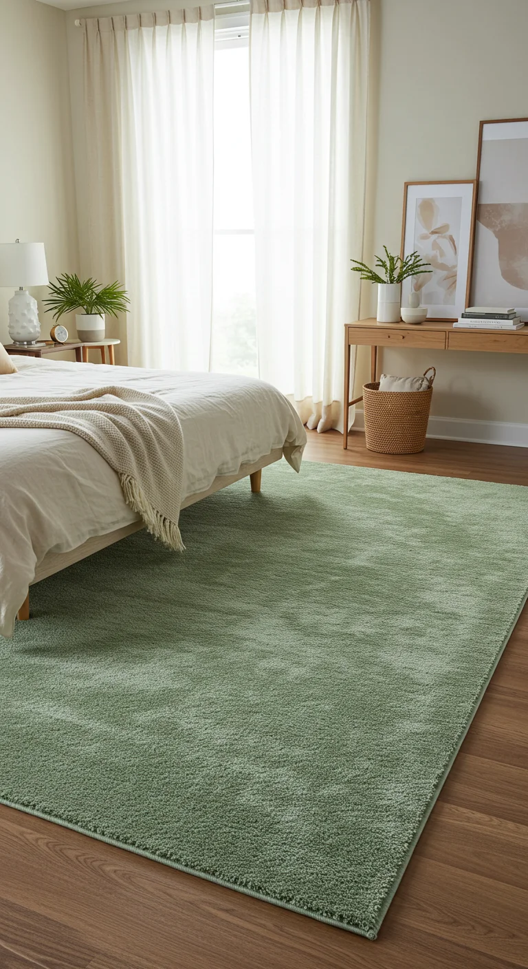 15. Soft Touch: Sage Green Area Rugs