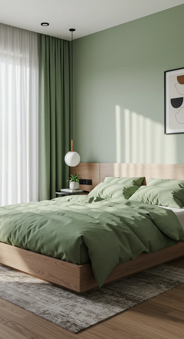 21. Modern Minimalism: Clean Lines in Sage Green