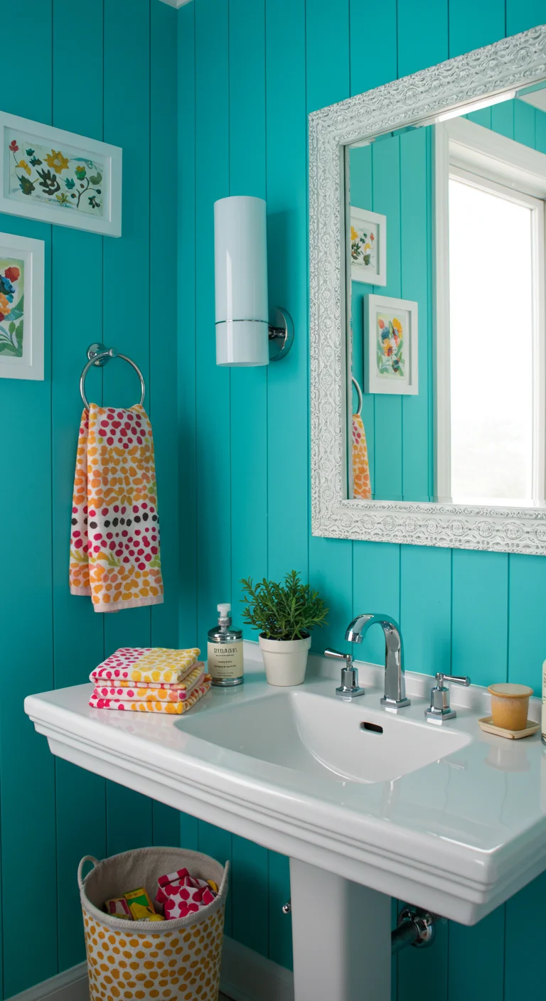 8. Color Pop: Brightly Painted Shiplap for a Fun Twist